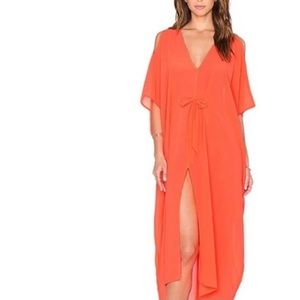 L’AGENT COVERUP BY AGENT PROVOCATEUR HOLLY CAFTAN TRANSLUCENT FABRIC O/S
